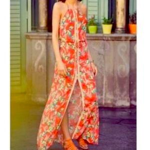 Ella Moss Orange Floradita Maxi Dress
